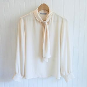 Cream French Blouse
